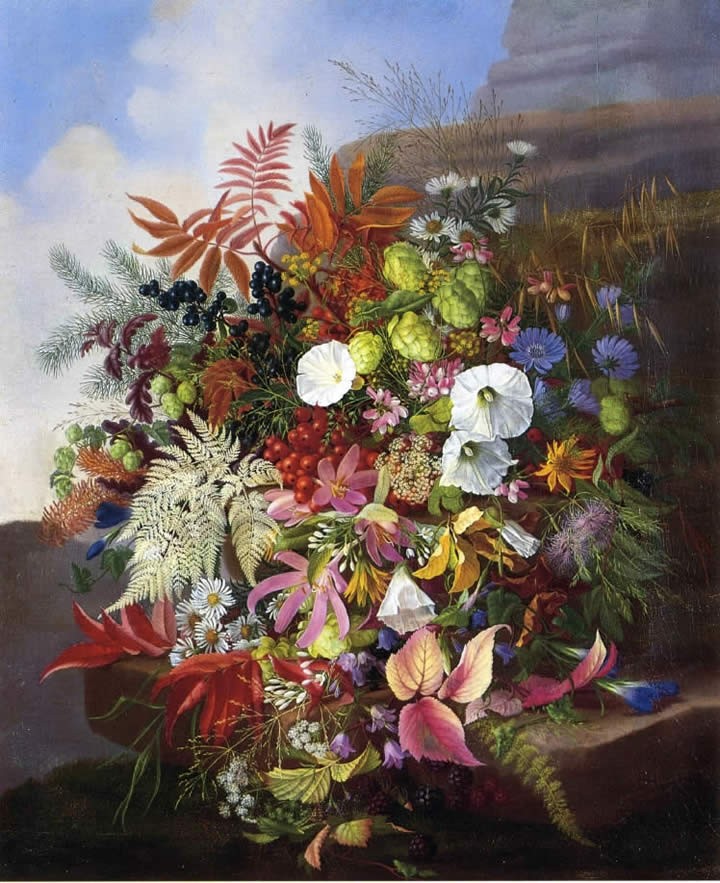 Adelheid Dietrich Autumn Still Life with Blackberries